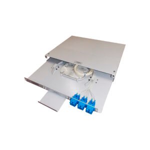 Distribuidor óptico de 1U de Rack color marfil 19” a 23”